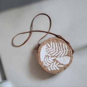 Antik Kraft Round Raffia Bag